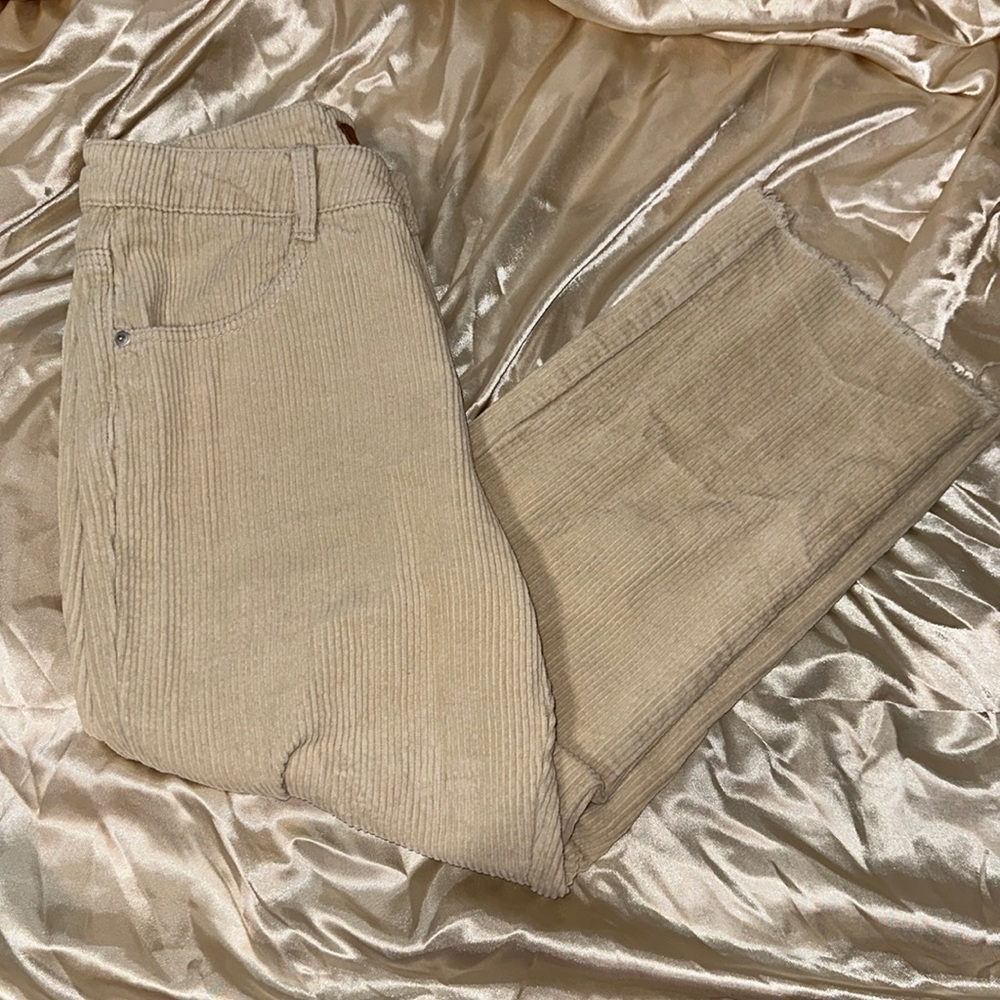 Cream corduroy pants
